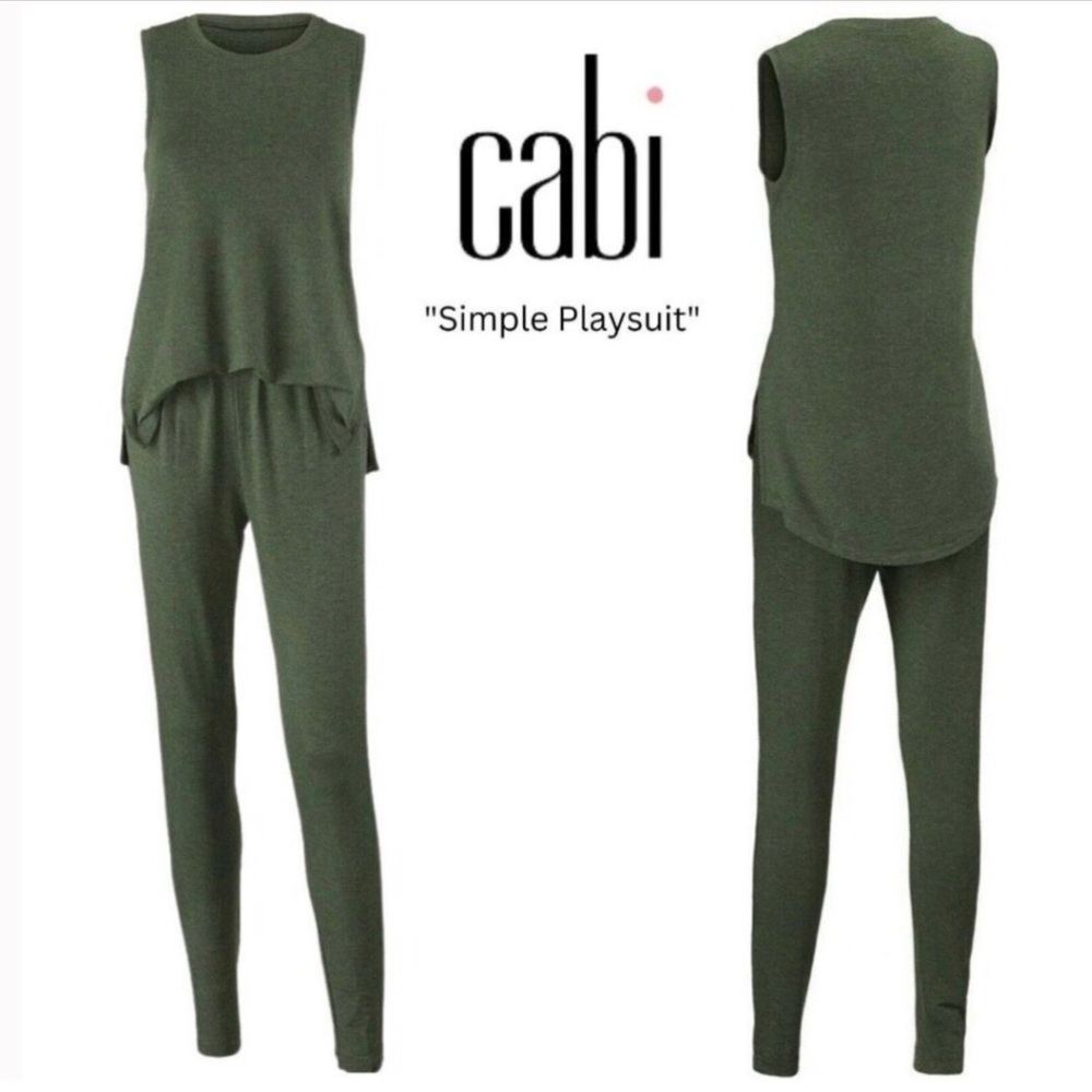 CAbi Simple Playsuit in Olive Green